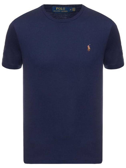 Embroidered Logo Pony Short Sleeve T-Shirt Navy - POLO RALPH LAUREN - BALAAN 2