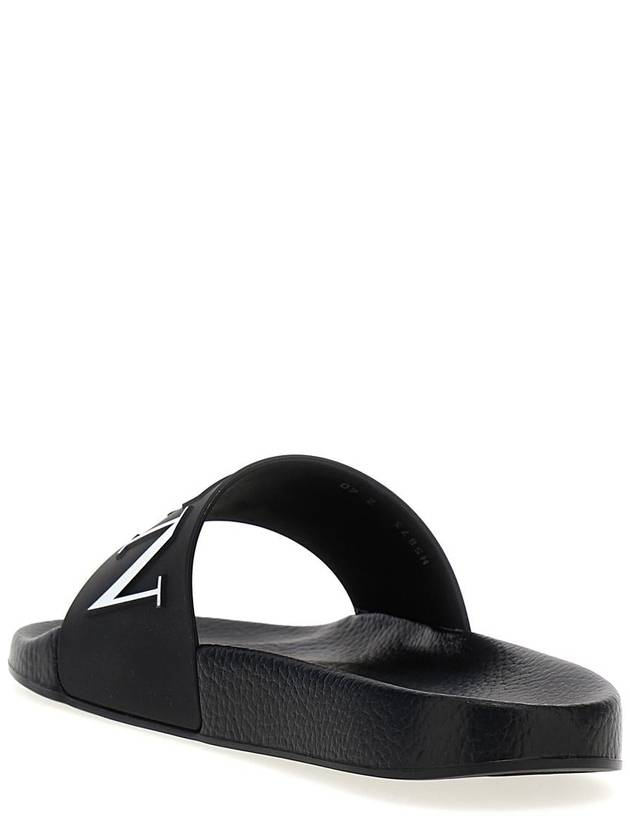 VLTN Rubber Slippers Black - VALENTINO - BALAAN 4