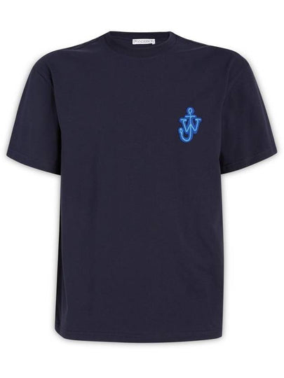 Anchor Patch Cotton Short Sleeve T-Shirt Navy - JW ANDERSON - BALAAN 2