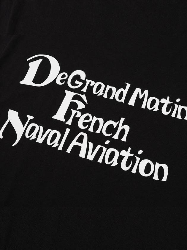 Vintage French Long Sleeved T-Shirt Black - DE GRAND MATIN - BALAAN 5