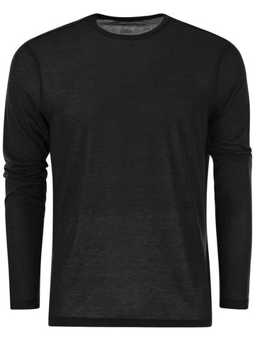 Crew-neck T-shirt in silk and cotton - MAJESTIC FILATURES - BALAAN 1