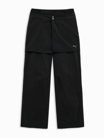 Dare To Woven Straight Pants Black - PUMA - BALAAN 1