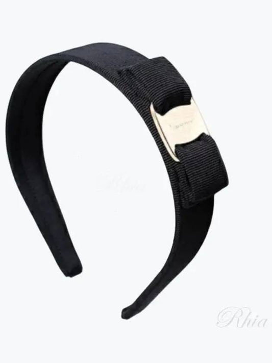 Vara Bow Hairband Black - SALVATORE FERRAGAMO - BALAAN 2