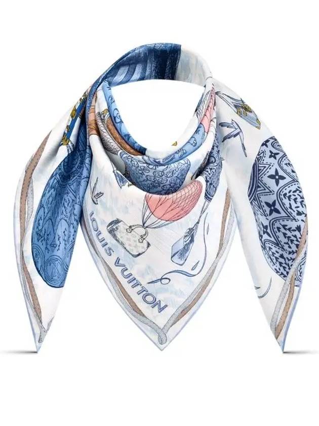 Up And Away Square 90 Scarf Light Blue - LOUIS VUITTON - BALAAN 5