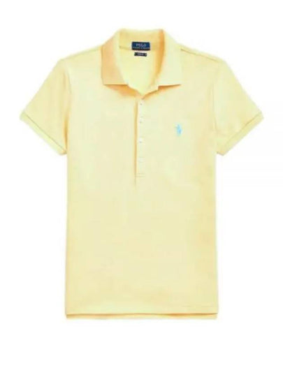 Women's Julie Logo Embroidered Short Sleeve PK Shirt Yellow - POLO RALPH LAUREN - BALAAN 2