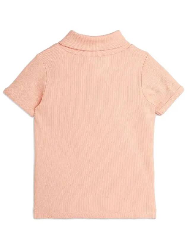 Kids Turtleneck Ribbed T Shirt Pink 22220114 28 - MINI RODINI - BALAAN 3