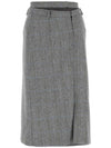 Asymmetrical Drape Wool H-Line Skirt Grey - MAISON MARGIELA - BALAAN 1