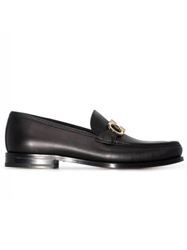 Rolo Gancini Loafers Black - SALVATORE FERRAGAMO - BALAAN 1