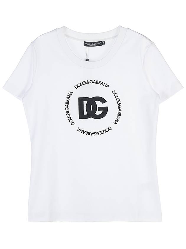 DG Logo Print Cotton Short Sleeve T-Shirt White - DOLCE&GABBANA - BALAAN 10