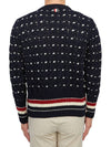 Wool Mohair Long Sleeve Knit Top Navy - THOM BROWNE - BALAAN 4