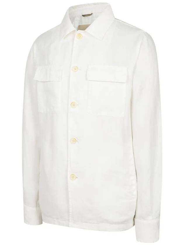 Men's Linen ShirtType Jacket MMCON5T61 100 - AT.P.CO - BALAAN 2