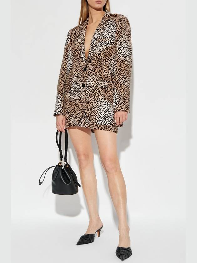 Michael Michael Kors Blazer With Animal Print, Women's, Beige - MICHAEL KORS - BALAAN 2