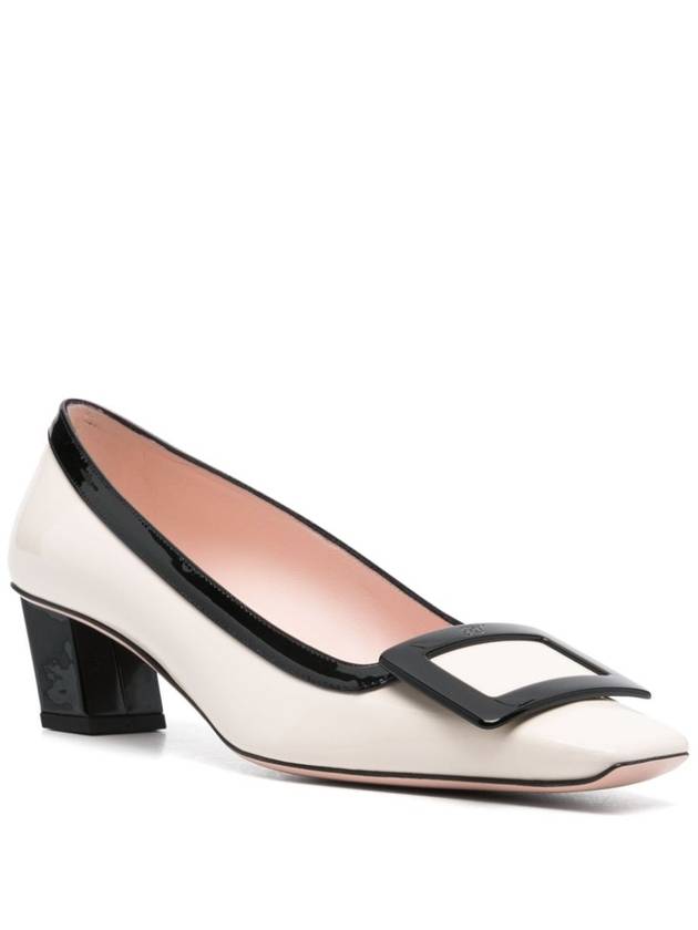 Belle Vivier Patent Leather Pumps Black White - ROGER VIVIER - BALAAN 4