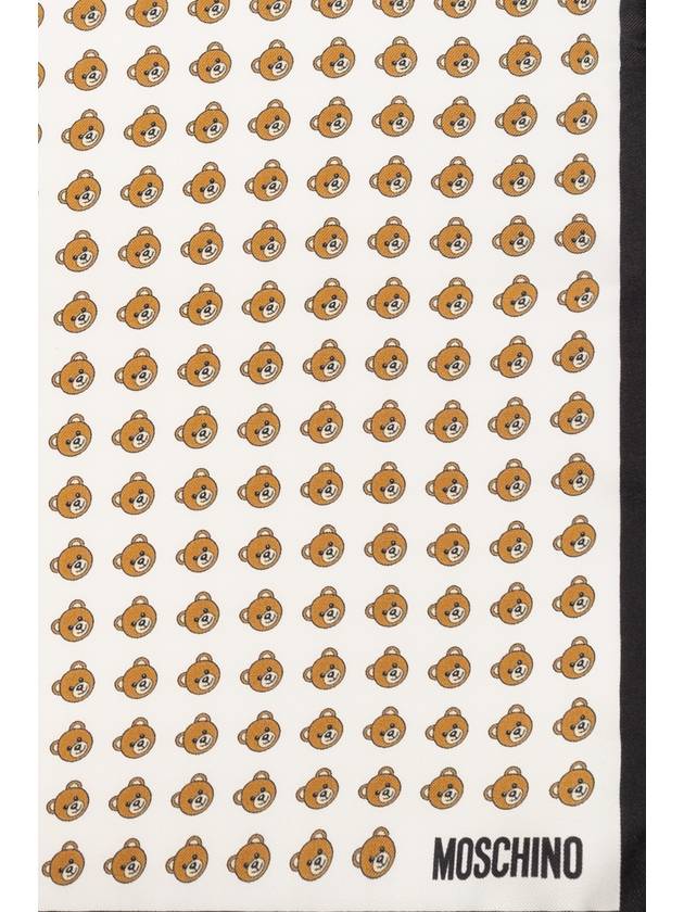 Moschino Silk Pocket Square, Men's, White - MOSCHINO - BALAAN 4