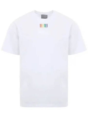 Rainbow barcode white short sleeve t shirt 271888 - VETEMENTS - BALAAN 1