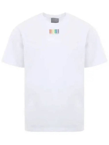 Rainbow barcode white short sleeve t shirt 271888 - VETEMENTS - BALAAN 1