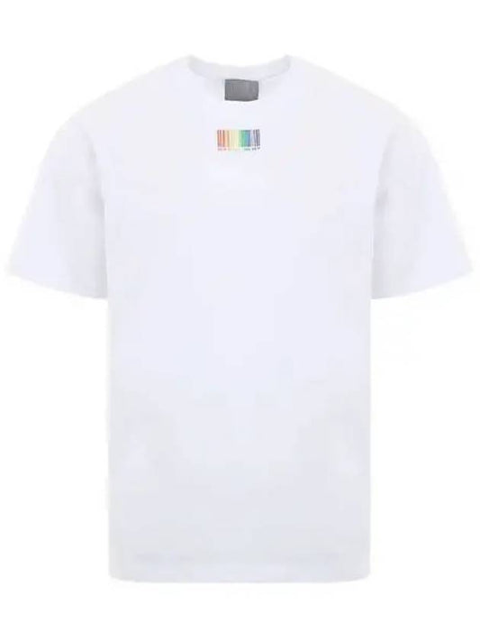 Rainbow barcode white short sleeve t shirt 271888 - VETEMENTS - BALAAN 1