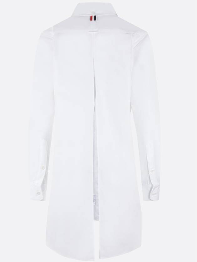 Heavy Poplin Openback Twisted Shirt White - THOM BROWNE - BALAAN 3