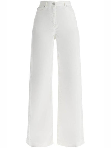 wide leg twill trousers in italian - PINKO - BALAAN 1