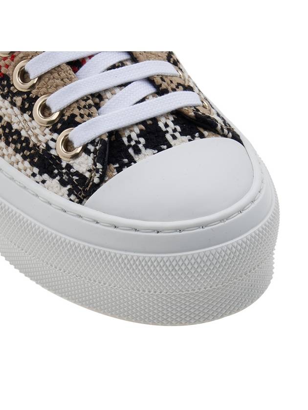 Vintage Check Boucle Low Top Sneakers Beige - BURBERRY - BALAAN 10