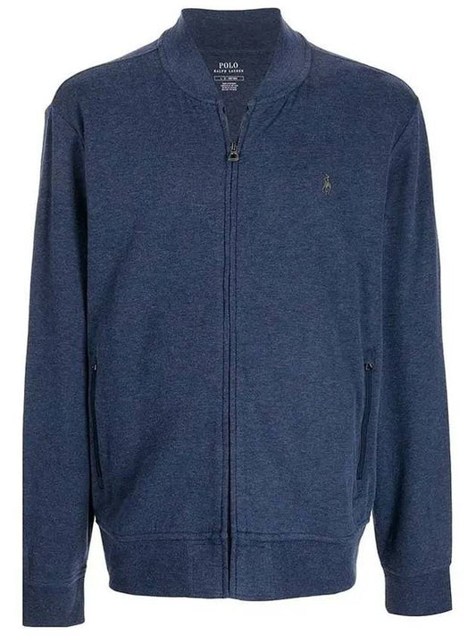 Men's Embroidered Pony Logo Zip-up Jacket Blue - POLO RALPH LAUREN - BALAAN 2