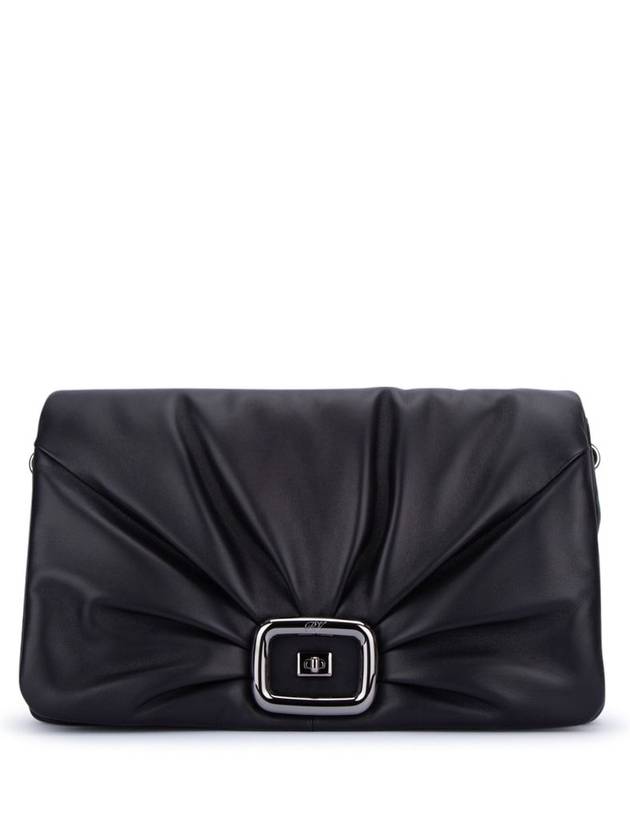 Viv' Choc Large Leather Shoulder Bag Black - ROGER VIVIER - BALAAN 2