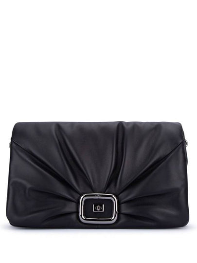 Viv' Choc Large Leather Shoulder Bag Black - ROGER VIVIER - BALAAN 2