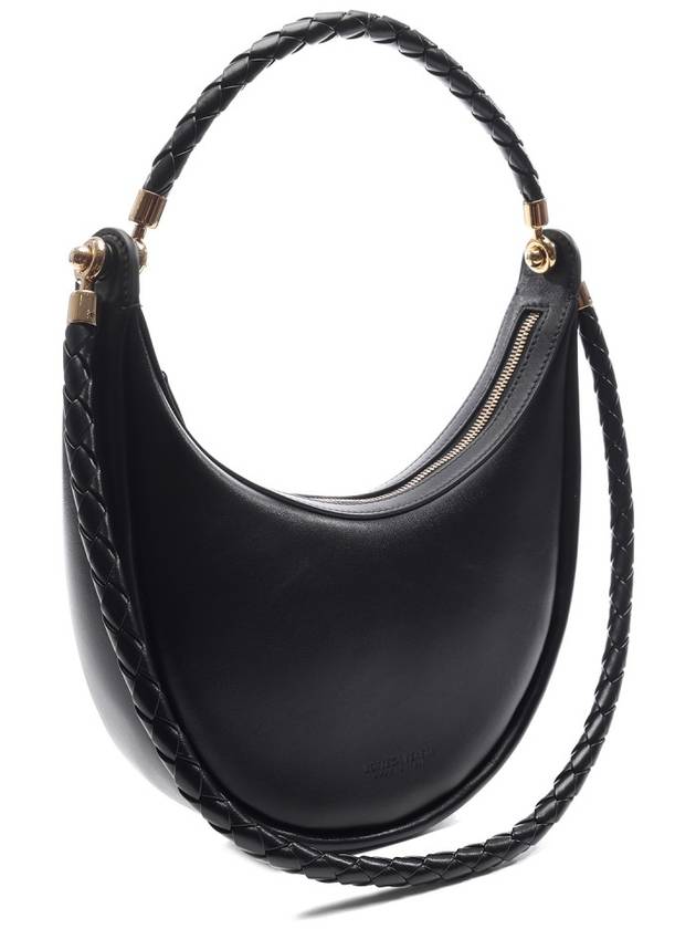 Black Double Weaving Strap Hula Hoop Shoulder Bag 794902 V3IW1 1019 - BOTTEGA VENETA - BALAAN 4