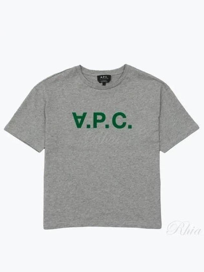 Logo Print Crew Neck Short Sleeve T-Shirt Grey - A.P.C. - BALAAN 2