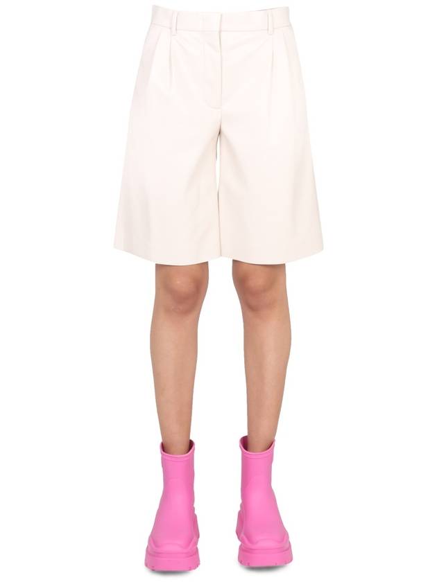 Fake Leather Bermuda Shorts 3341MDB0422761502 B0040190904 - MSGM - BALAAN 1