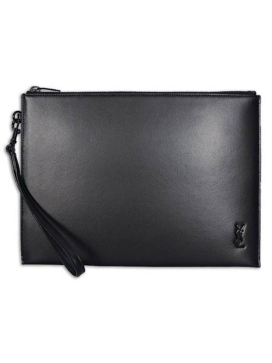 Logo Monogram Clutch Bag Black - SAINT LAURENT - 1