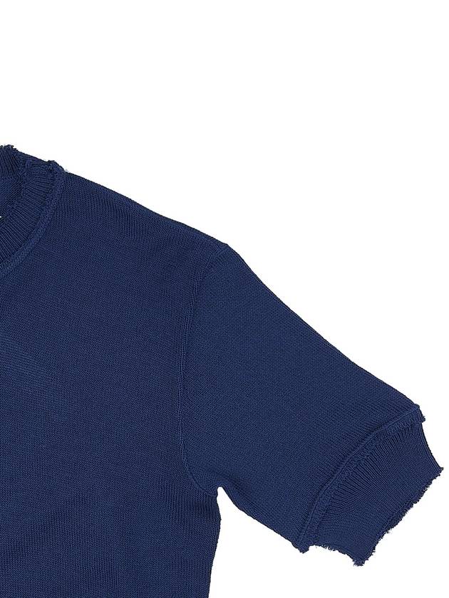 Signature Stitch Linen Knit Top Blue - MAISON MARGIELA - BALAAN 5