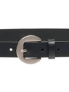 BL009 Casual Men Women Leather Belt 23mm Black - LE MASQUE - BALAAN 1