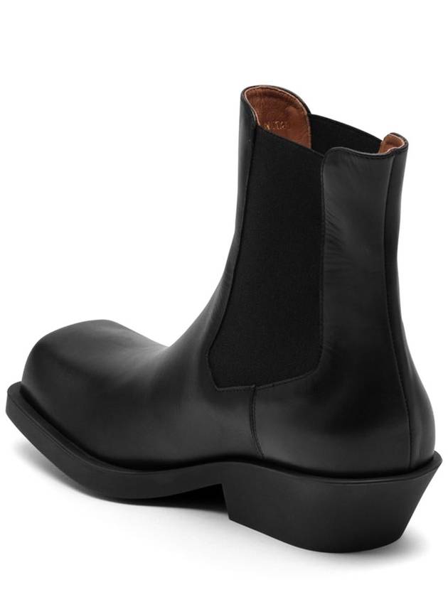 Square Toe Leather Chelsea Boots Black - MARNI - BALAAN 3