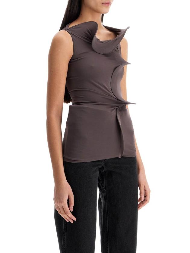 smoke gray viscose tank top with wide neckline - CHRISTOPHER ESBER - BALAAN 2