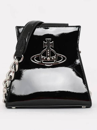 Logo Patent Leather Tote Bag Black - VIVIENNE WESTWOOD - BALAAN 2