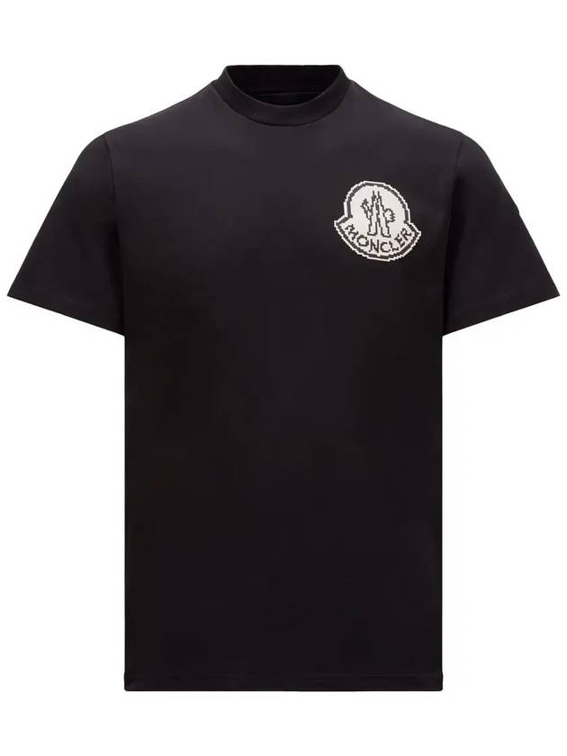 Logo Crew Neck Short Sleeve T-Shirt Charcoal - MONCLER - BALAAN 2