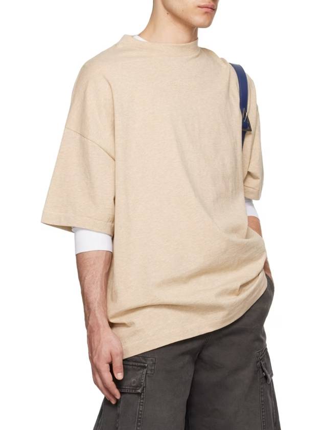 Men s Logo Patch Crew Neck Short Sleeve T Shirt Beige 125BT232003F - FEAR OF GOD ESSENTIALS - BALAAN 3