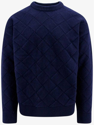 Intrecciato Wool Knit Top Navy - BOTTEGA VENETA - BALAAN 1