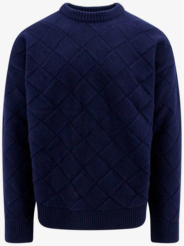 Intrecciato Wool Knit Top Navy - BOTTEGA VENETA - BALAAN 1