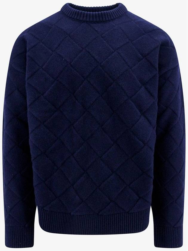 Intrecciato Wool Knit Top Navy - BOTTEGA VENETA - BALAAN 1