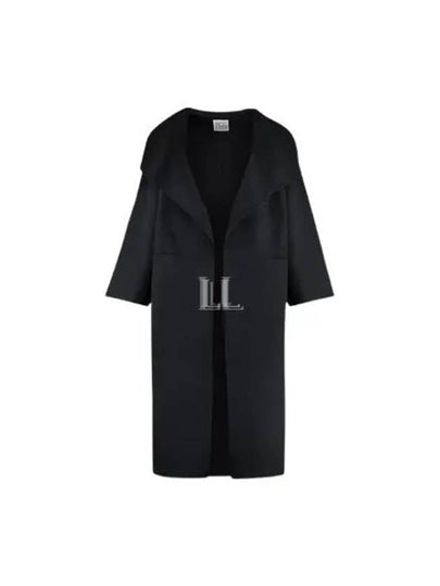 Signature Wool Cashmere Single Coat Black - TOTEME - BALAAN 2