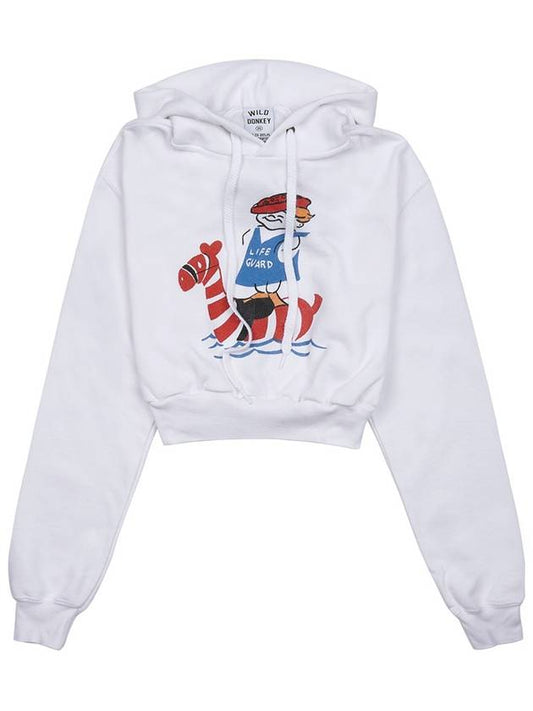 Wild Donkey Women s Life Guard Hooded Sweatshirt FC WHITE - WILD DONKEY - BALAAN 1