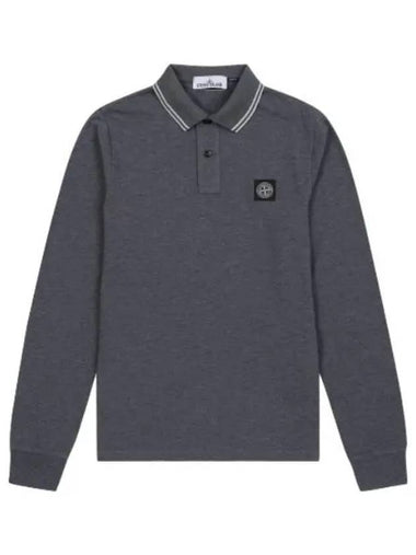 Compass logo motif polo t shirt charcoal - STONE ISLAND - BALAAN 1