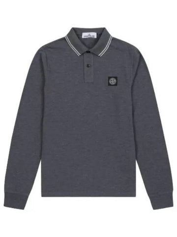 Compass logo motif polo t shirt charcoal - STONE ISLAND - BALAAN 1