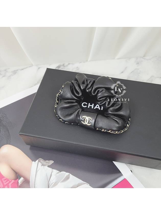 leather giblet hairband black - CHANEL - BALAAN 2