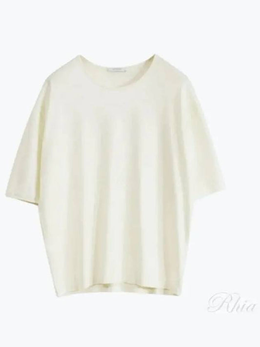 Mercerised Jersey Short Sleeve T-Shirt Yellow - LEMAIRE - BALAAN 2