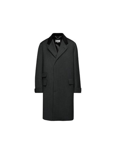 Work in Progress Wool Single Coat Charcoal - MAISON MARGIELA - BALAAN 1