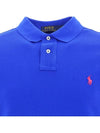 Pony Logo Embroidered Slim Fit Short Sleeve PK Shirt Royal Blue - POLO RALPH LAUREN - BALAAN 5