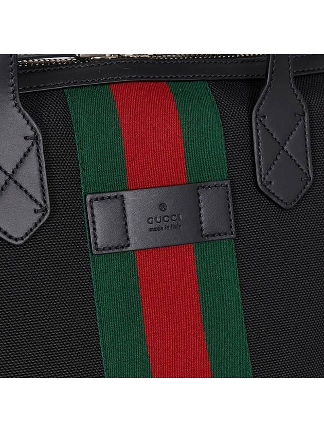 Stripe Canvas Tote Bag Black - GUCCI - BALAAN 6